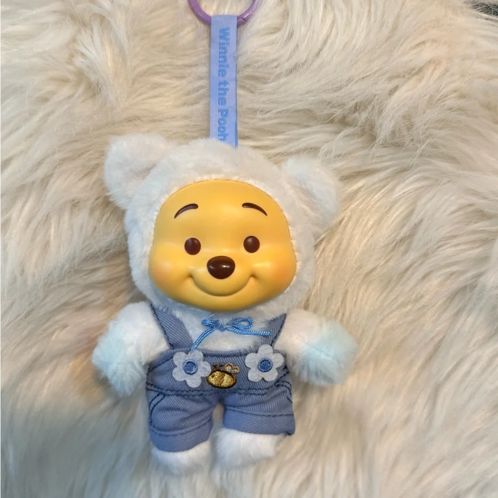 White MINISO Disney Winnie The Pooh Candy Series 1 Plush Clip-On Toy